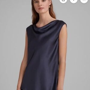 Club Monaco navy blue Silk Blouse